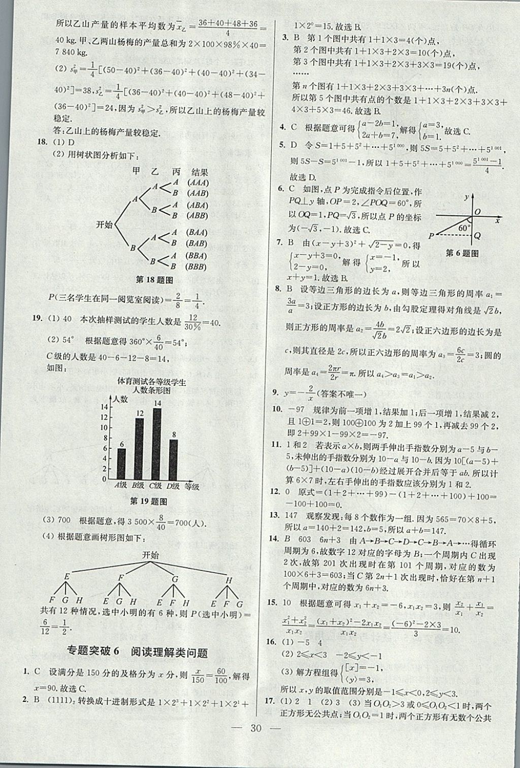 2018年中考數(shù)學(xué)小題狂做 參考答案第30頁