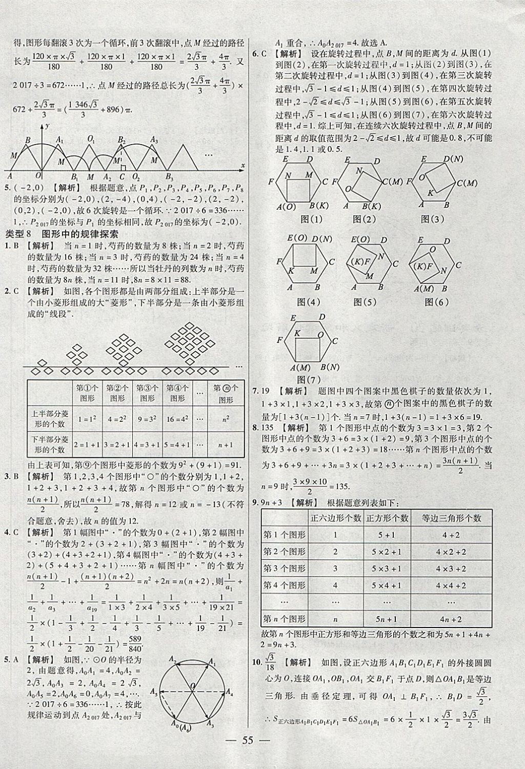 2018年金考卷全國各省市中考真題分類訓(xùn)練數(shù)學(xué)第6年第6版 參考答案第55頁