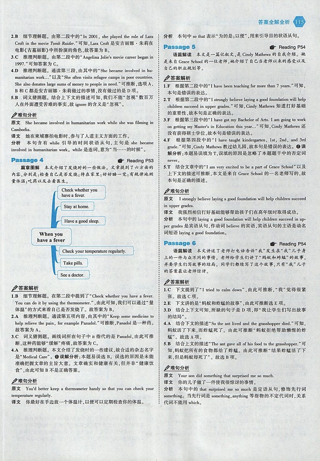 2018年53English九年級加中考英語閱讀理解150加50篇 參考答案第21頁