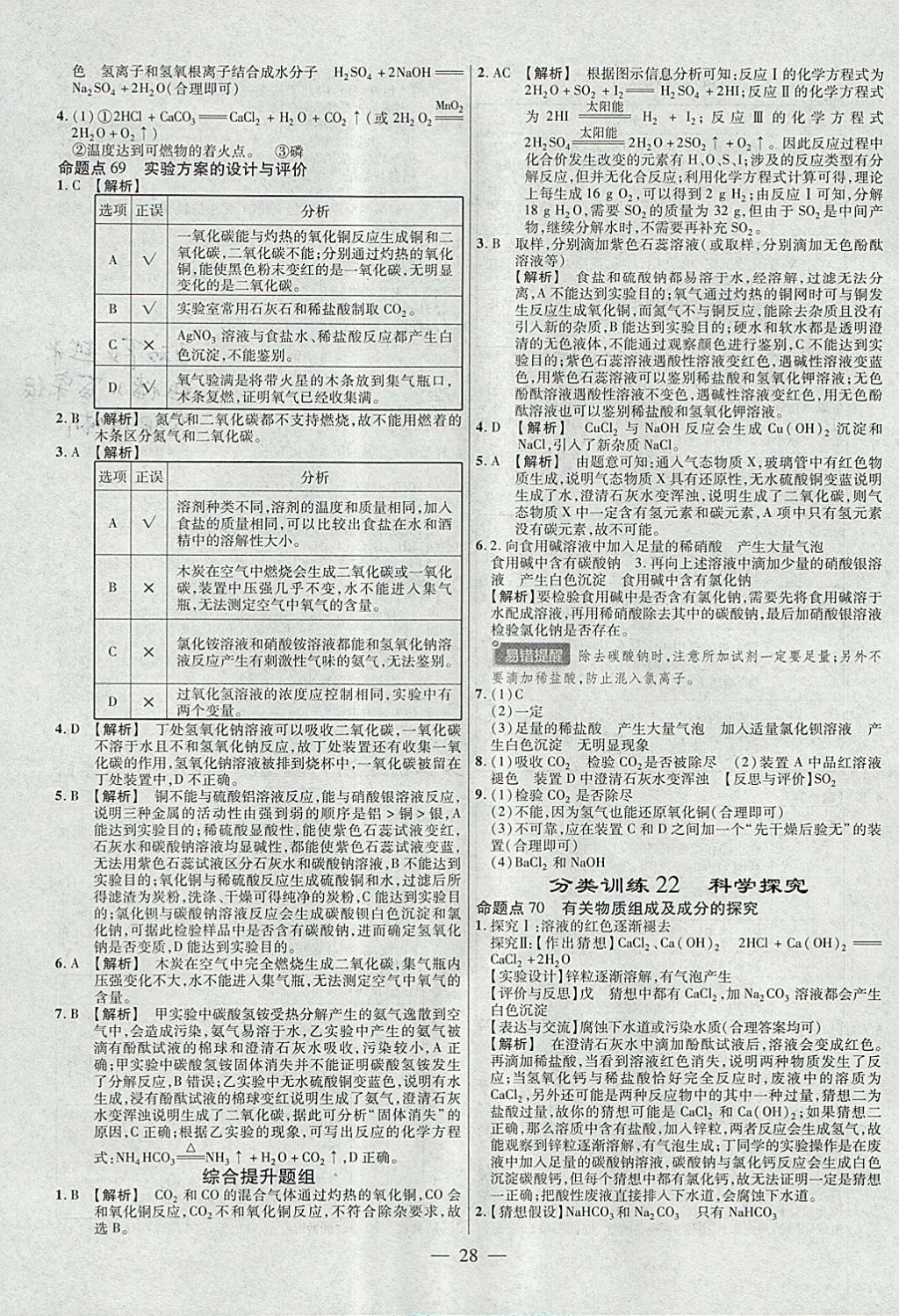 2018年金考卷全國(guó)各省市中考真題分類(lèi)訓(xùn)練化學(xué)第6年第6版 參考答案第28頁(yè)