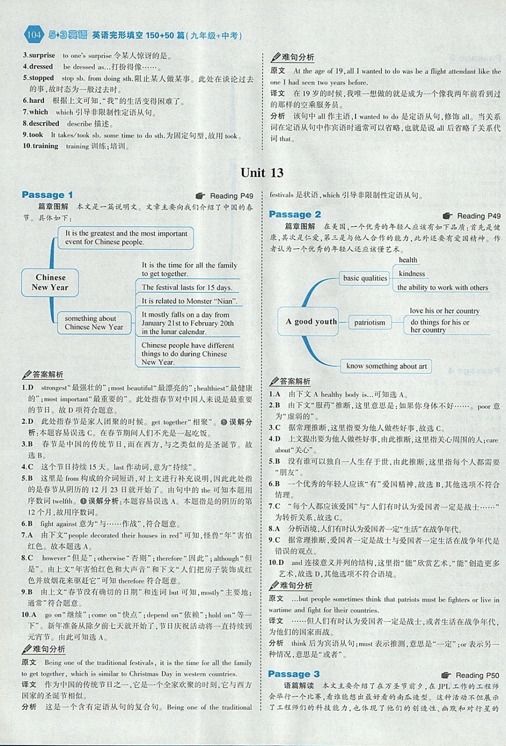 2018年53English九年級加中考英語完形填空150加50篇 參考答案第26頁