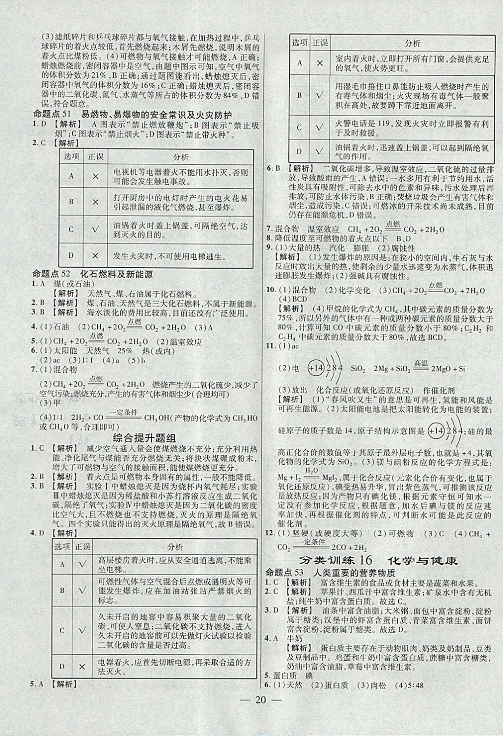 2018年金考卷全國各省市中考真題分類訓(xùn)練化學(xué)第6年第6版 參考答案第20頁