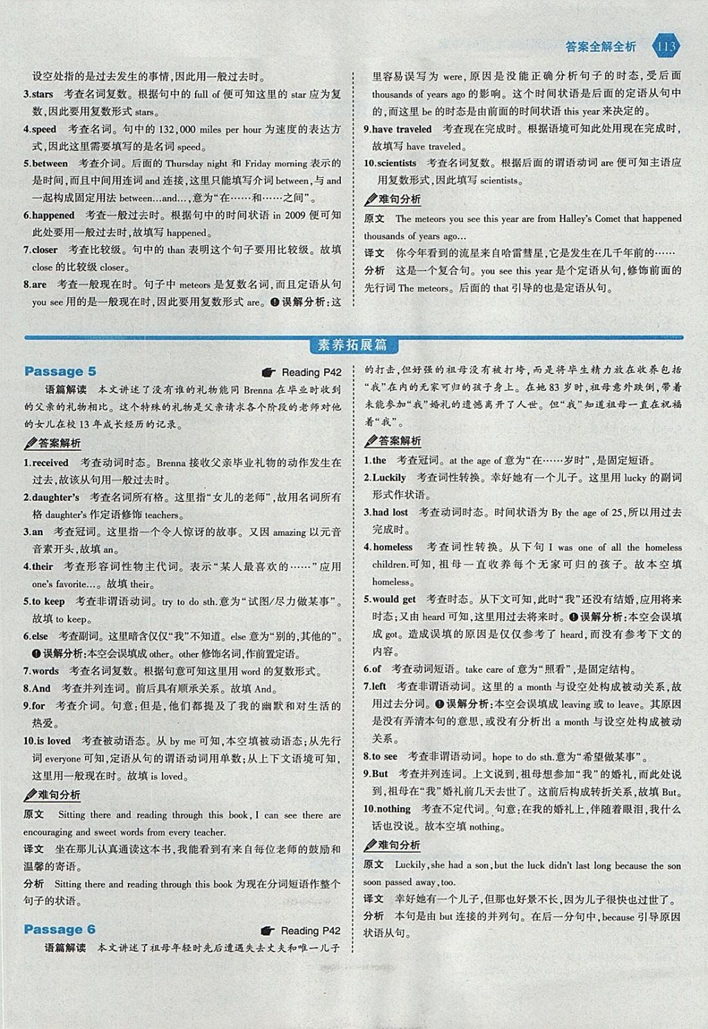 2018年53English中考英語(yǔ)語(yǔ)法填空150加50篇 參考答案第27頁(yè)