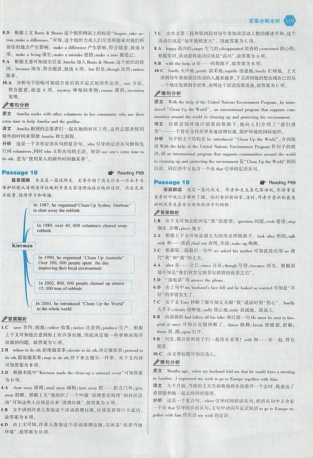 2018年53English九年級(jí)加中考英語完形填空150加50篇 參考答案第41頁