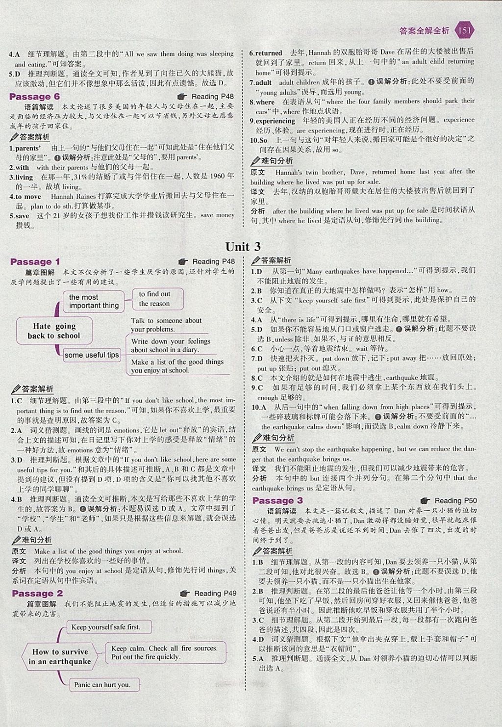 2018年53English中考英語(yǔ)完形填空與閱讀理解150加50篇 參考答案第17頁(yè)