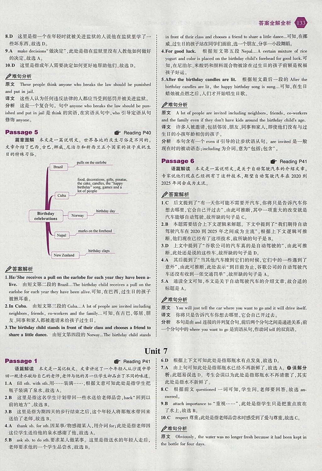 2018年53English九年級加中考英語完形填空與閱讀理解150加50篇 參考答案第15頁