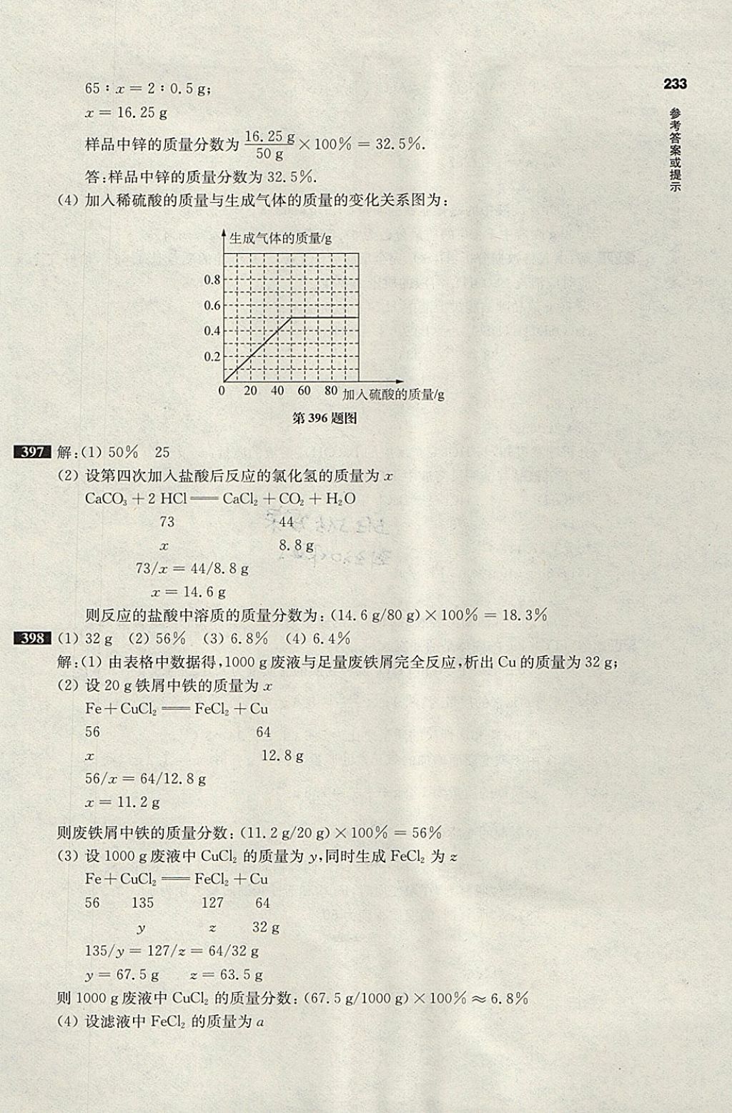 2018年百題大過關(guān)中考化學(xué)基礎(chǔ)百題 參考答案第23頁