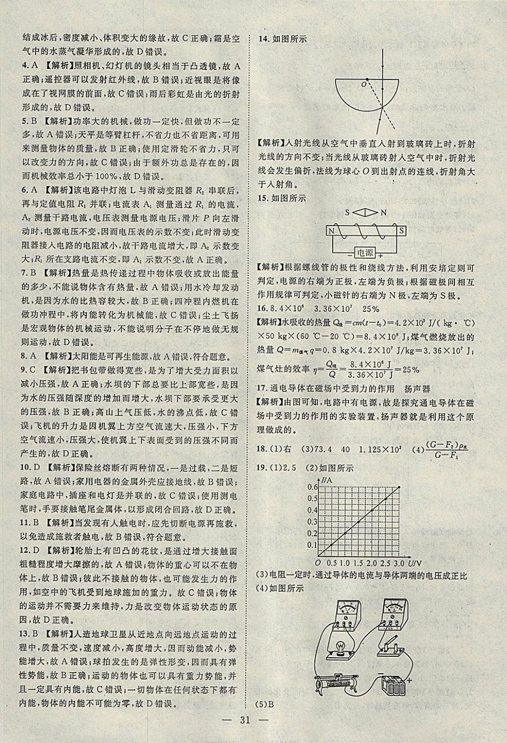 2018年智慧萬(wàn)羽湖北中考2017全國(guó)中考試題薈萃物理 參考答案第31頁(yè)