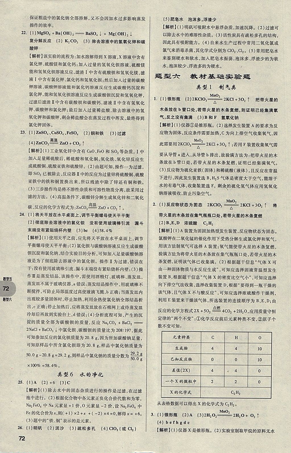2018年中考真題分類卷化學第11年第11版 參考答案第71頁