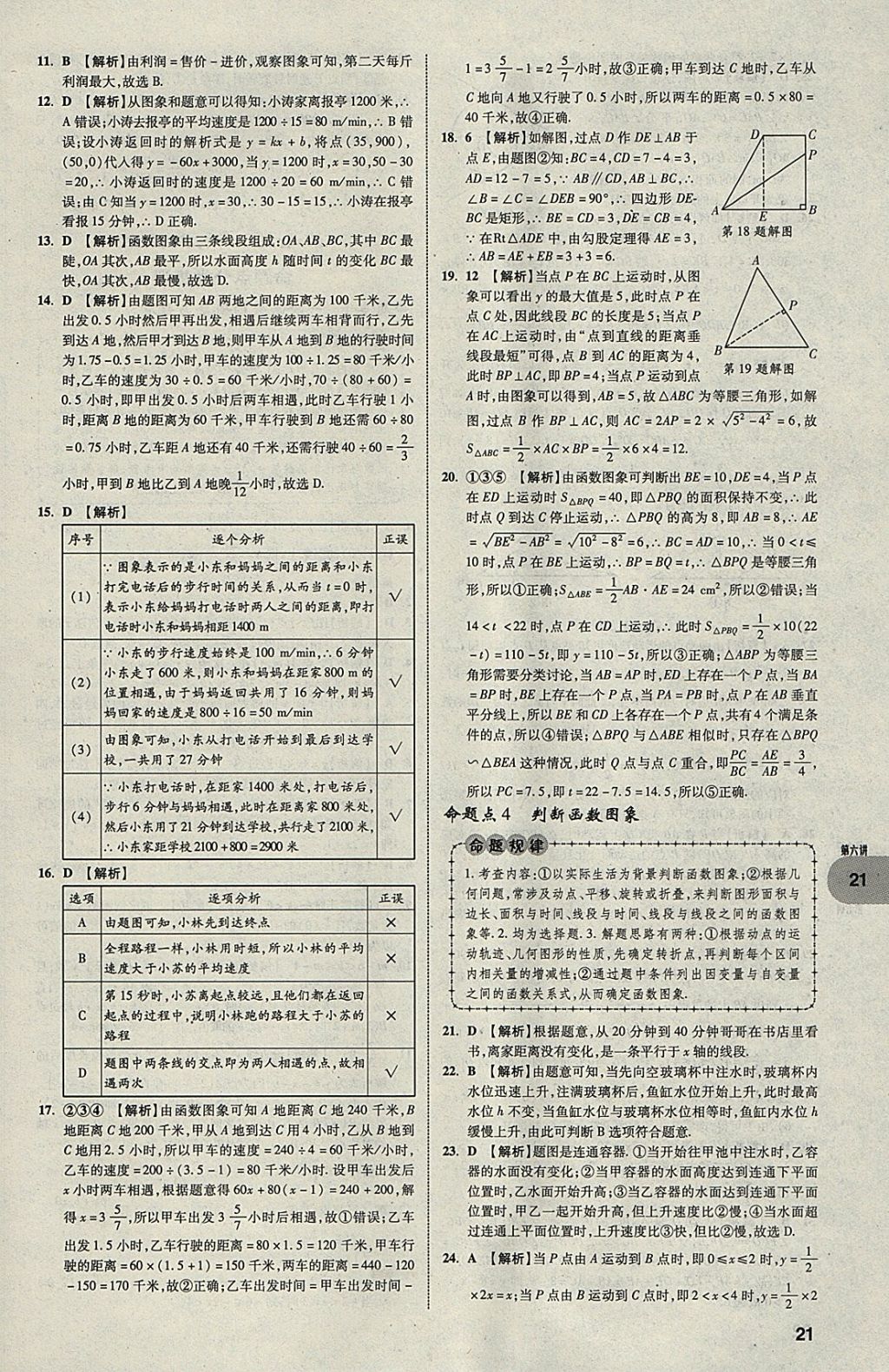 2018年中考真題分類卷數(shù)學(xué)第11年第11版 參考答案第20頁