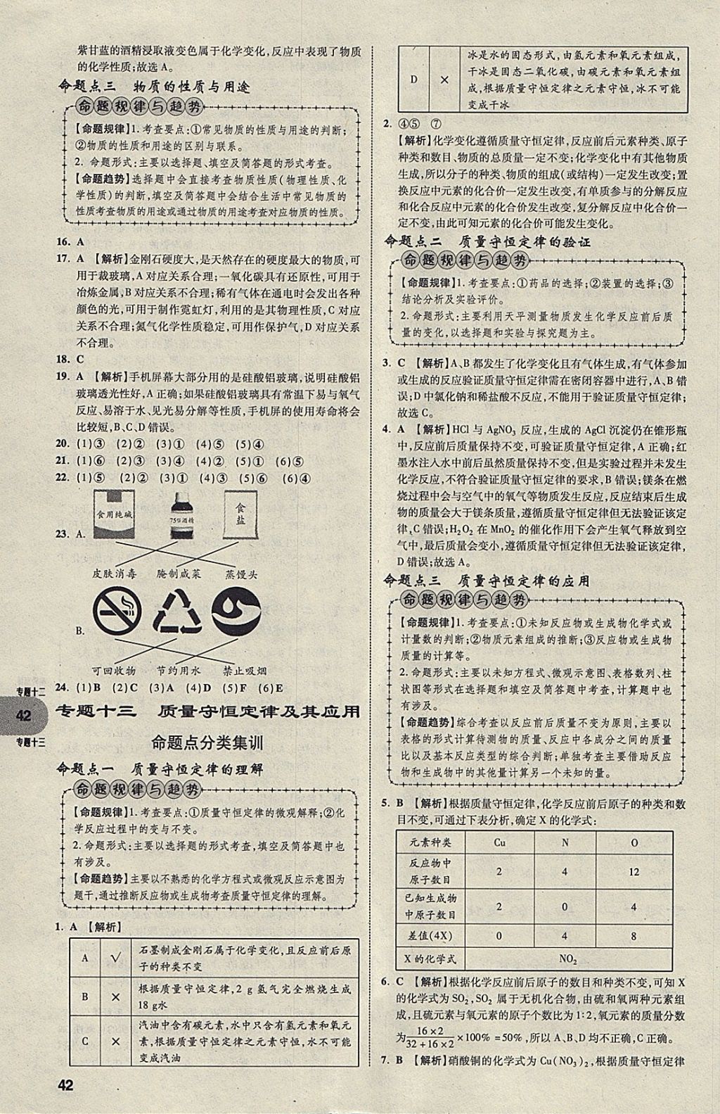 2018年中考真題分類卷化學(xué)第11年第11版 參考答案第41頁