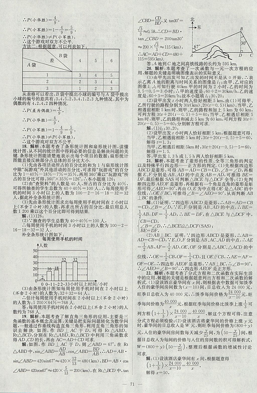 2018年壹學(xué)教育江蘇13大市中考真題28套卷數(shù)學(xué) 參考答案第71頁