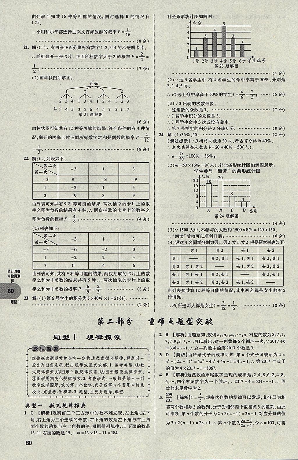 2018年中考真題分類卷數學第11年第11版 參考答案第79頁