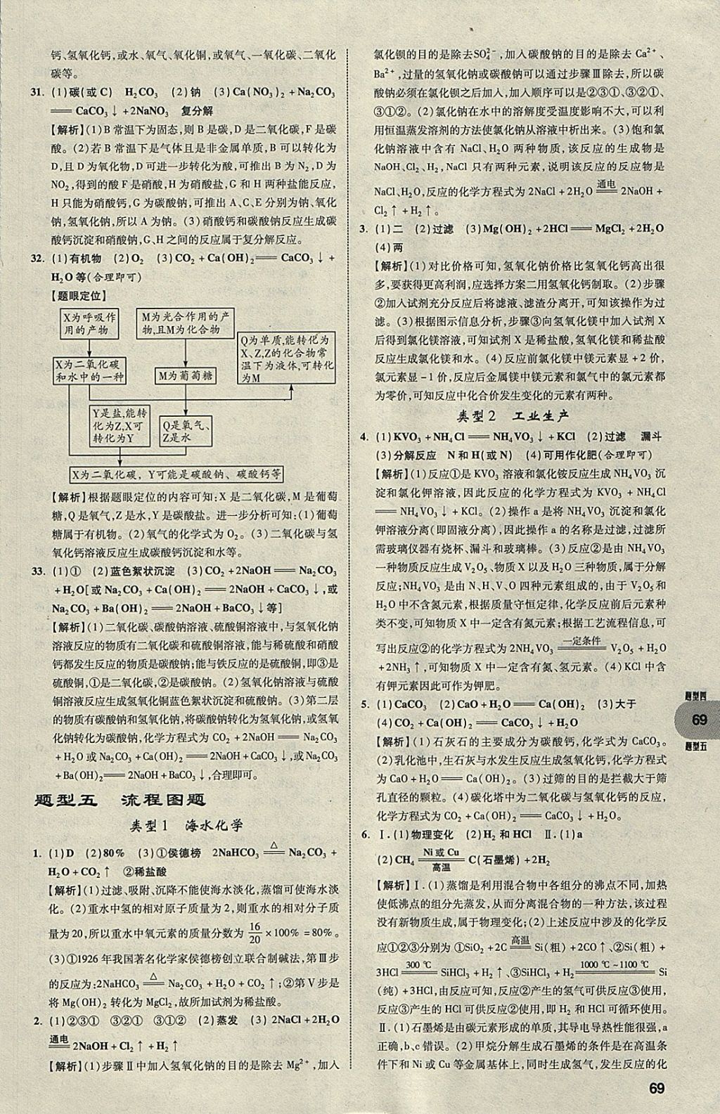 2018年中考真題分類卷化學(xué)第11年第11版 參考答案第68頁