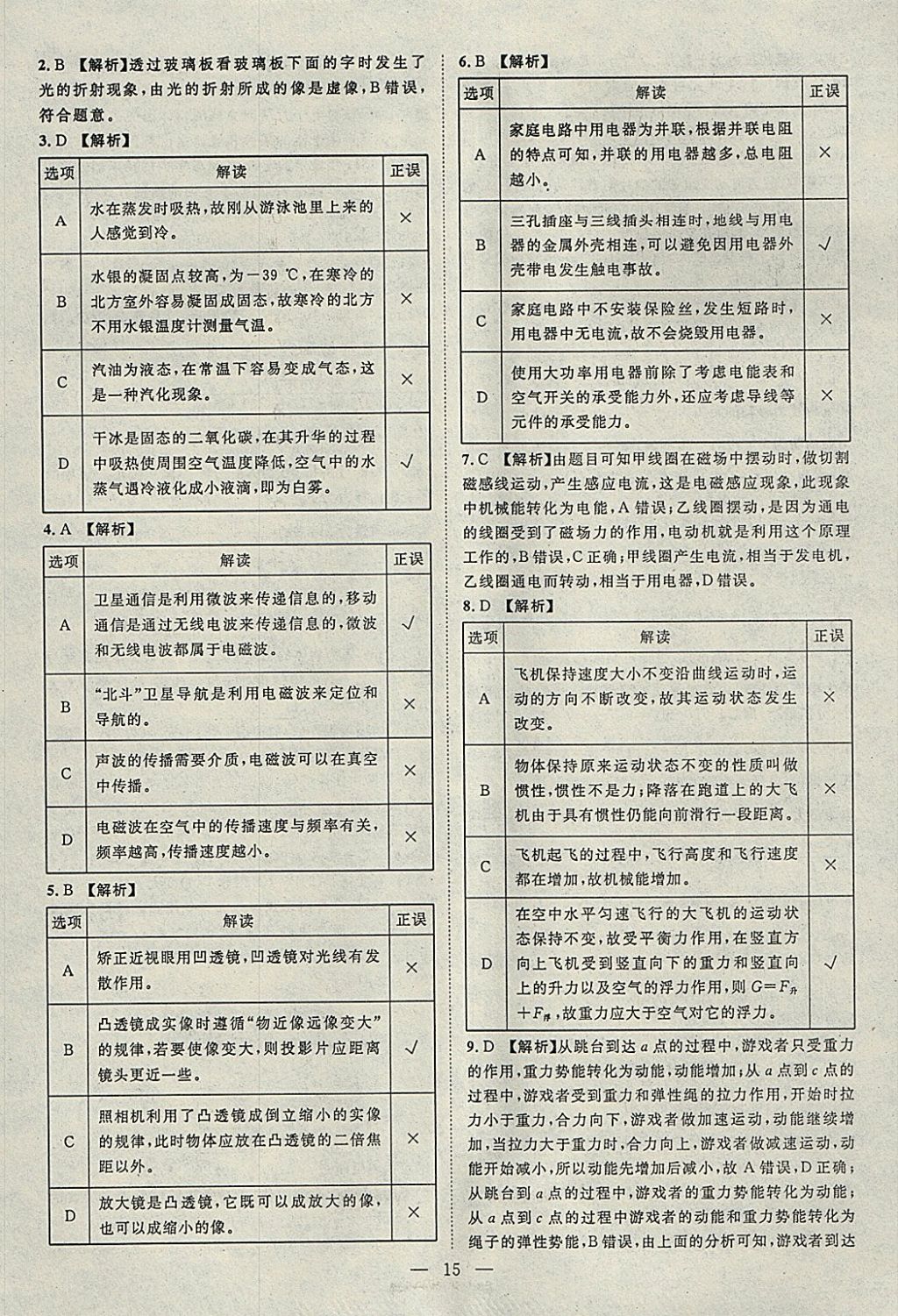 2018年智慧萬羽湖北中考2017全國中考試題薈萃物理 參考答案第15頁