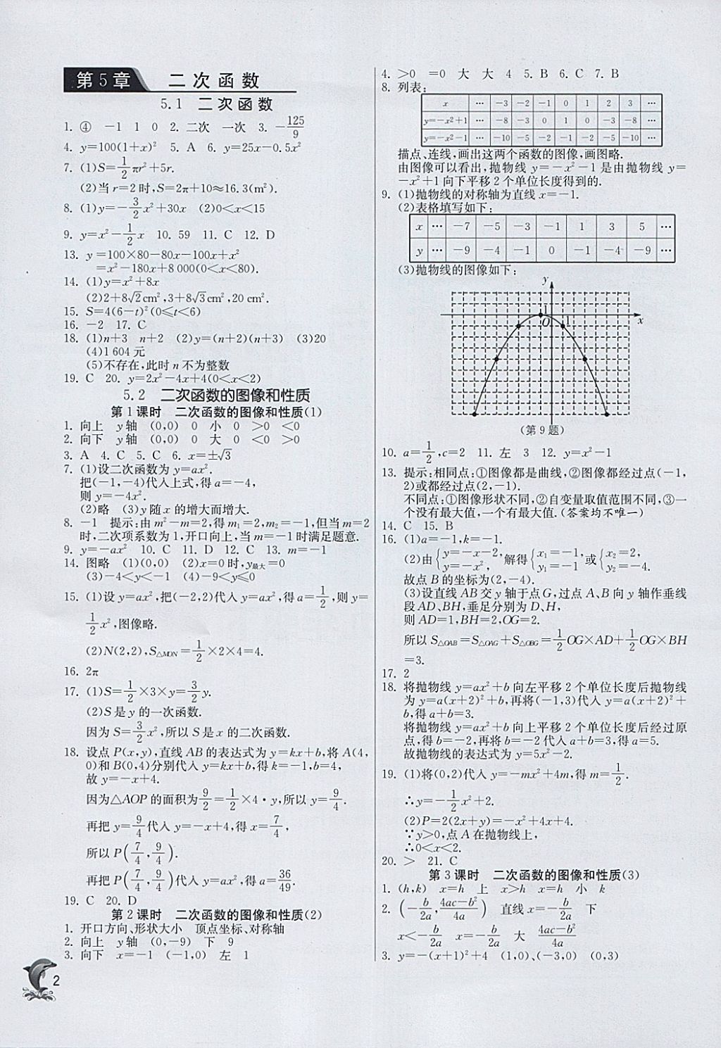 2018年實驗班提優(yōu)訓練九年級數(shù)學下冊蘇科版 參考答案第1頁