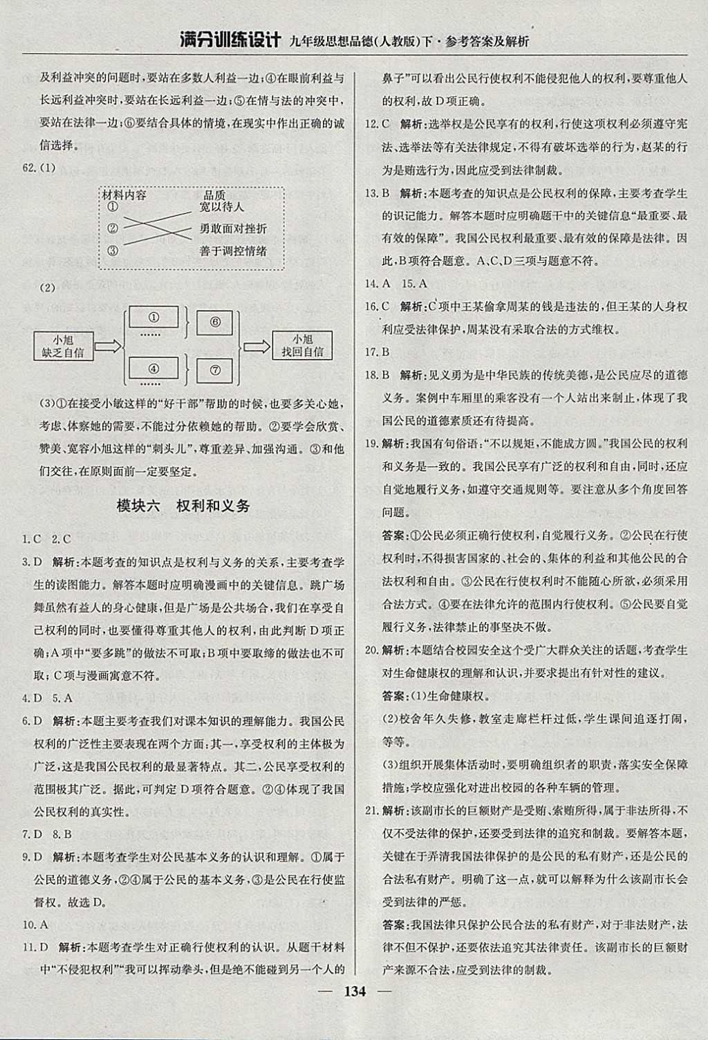 2018年滿分訓練設(shè)計九年級思想品德下冊人教版 參考答案第23頁