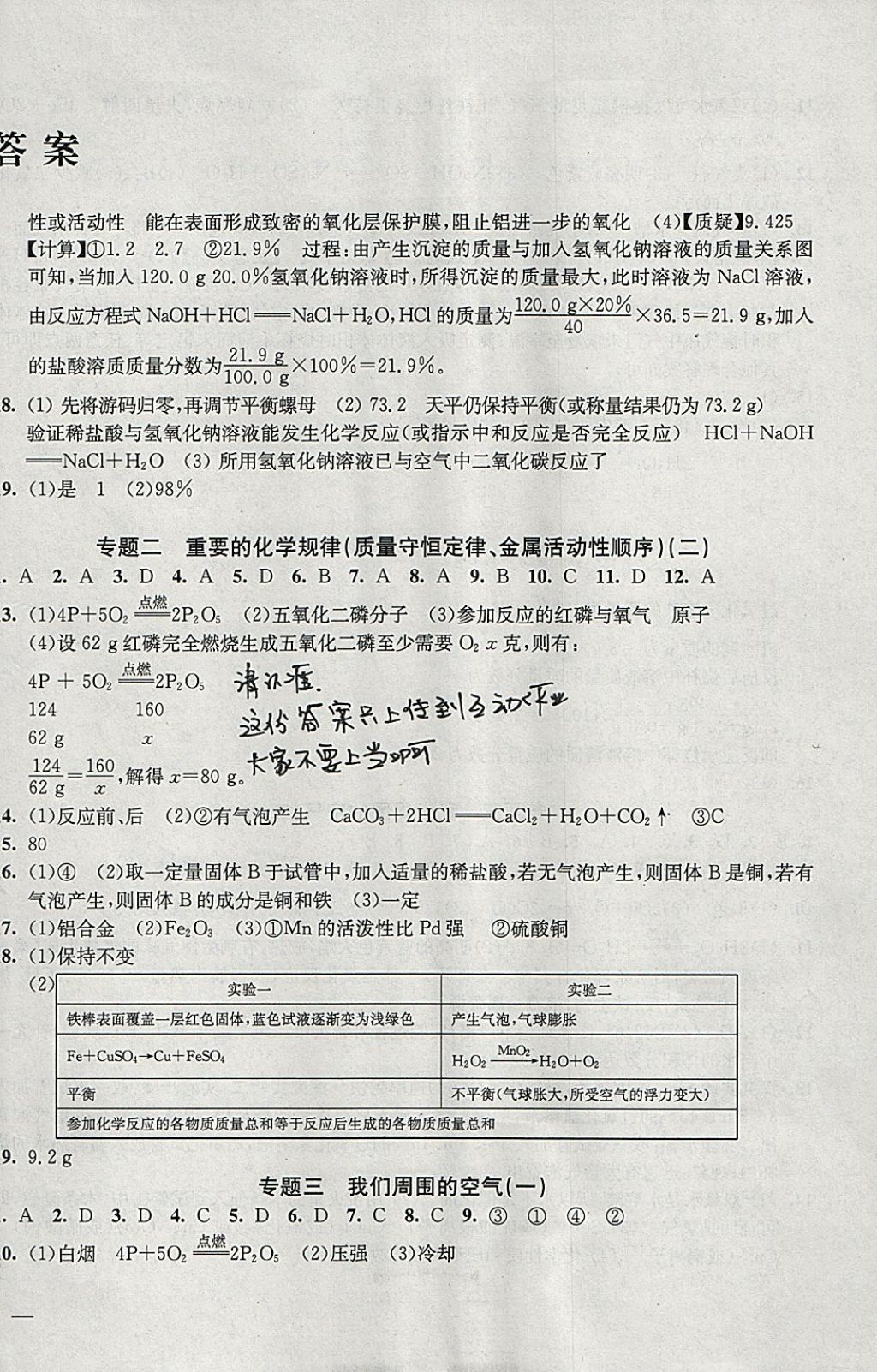 2018年階段性單元目標(biāo)大試卷九年級化學(xué)下冊全國版 參考答案第2頁