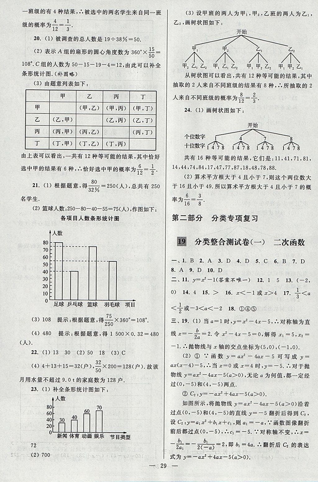 2018年亮点给力大试卷九年级数学下册江苏版 参考答案第29页