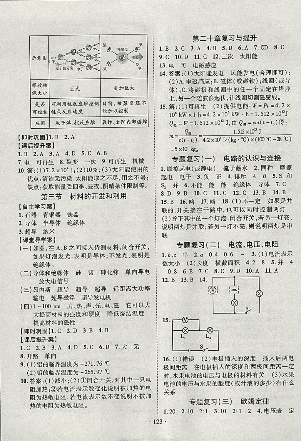 2018年課堂導練1加5九年級物理下冊滬科版 參考答案第5頁