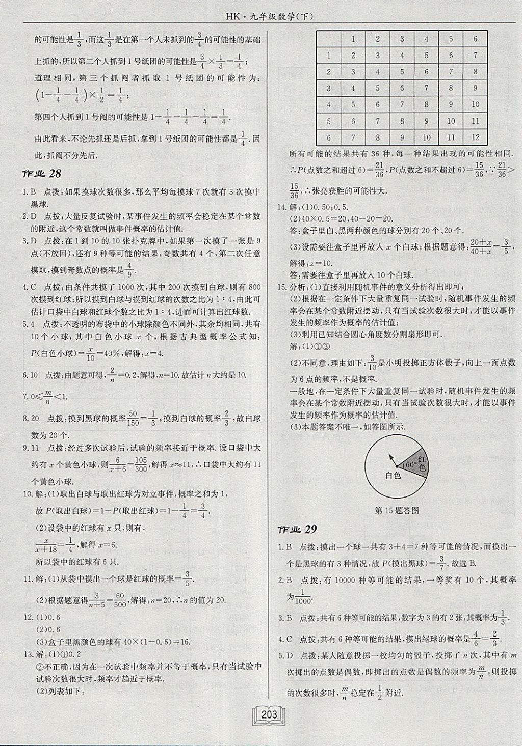 2018年啟東中學(xué)作業(yè)本九年級數(shù)學(xué)下冊滬科版 參考答案第31頁