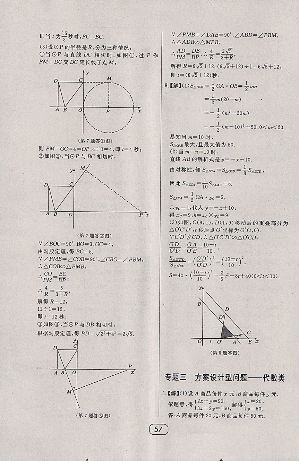 2018年北大绿卡九年级数学下册北师大版 参考答案第48页