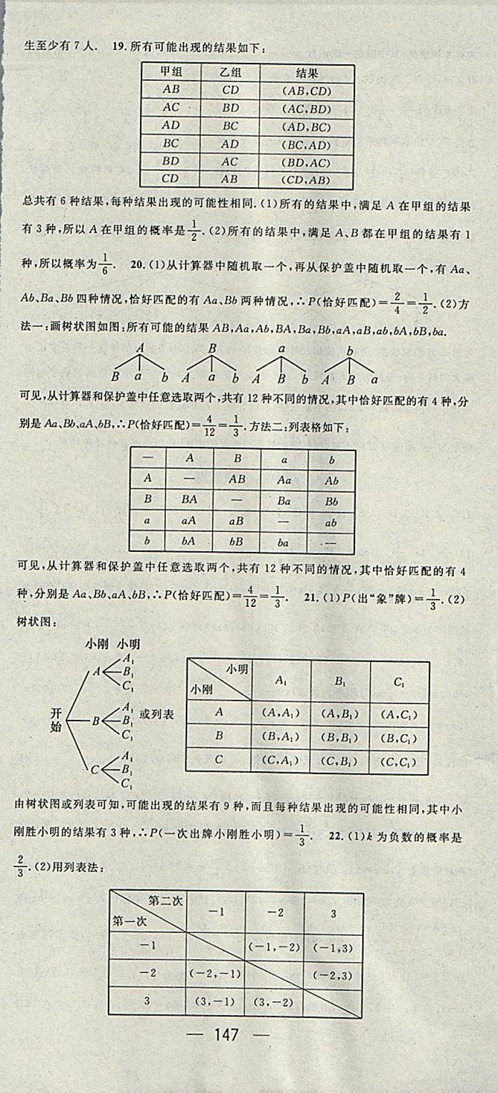 2018年名師測控九年級數學下冊青島版 參考答案第21頁