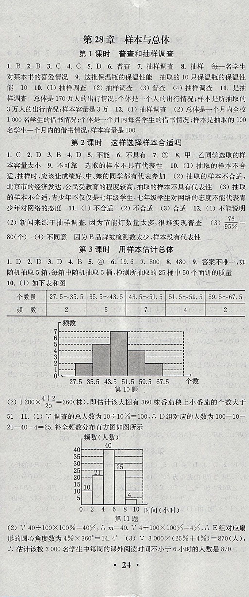 2018年通城學(xué)典活頁(yè)檢測(cè)九年級(jí)數(shù)學(xué)下冊(cè)華師大版 參考答案第11頁(yè)