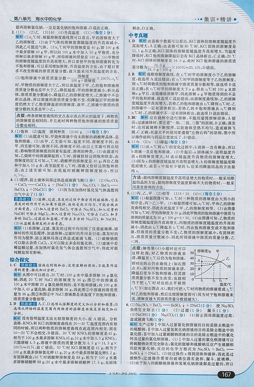 2018年走向中考考场九年级化学下册鲁教版 参考答案第9页