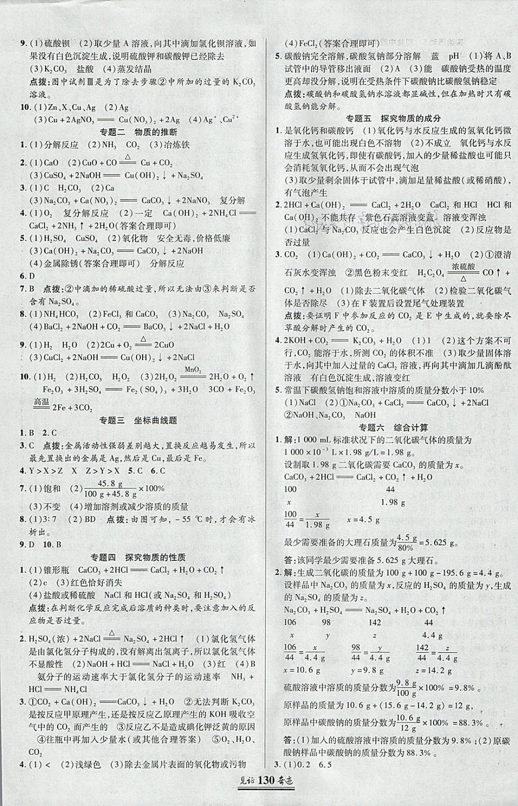 2018年見證奇跡英才學(xué)業(yè)設(shè)計(jì)與反饋九年級化學(xué)下冊人教版 參考答案第9頁