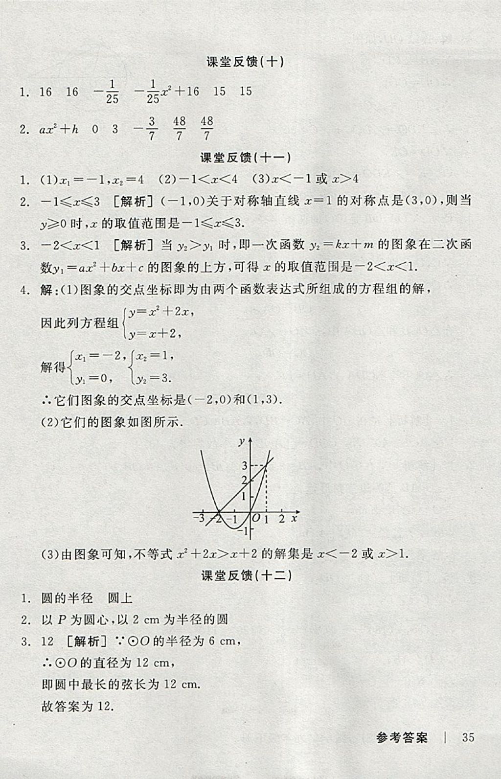 2018年全品学练考九年级数学下册华师大版 参考答案第34页