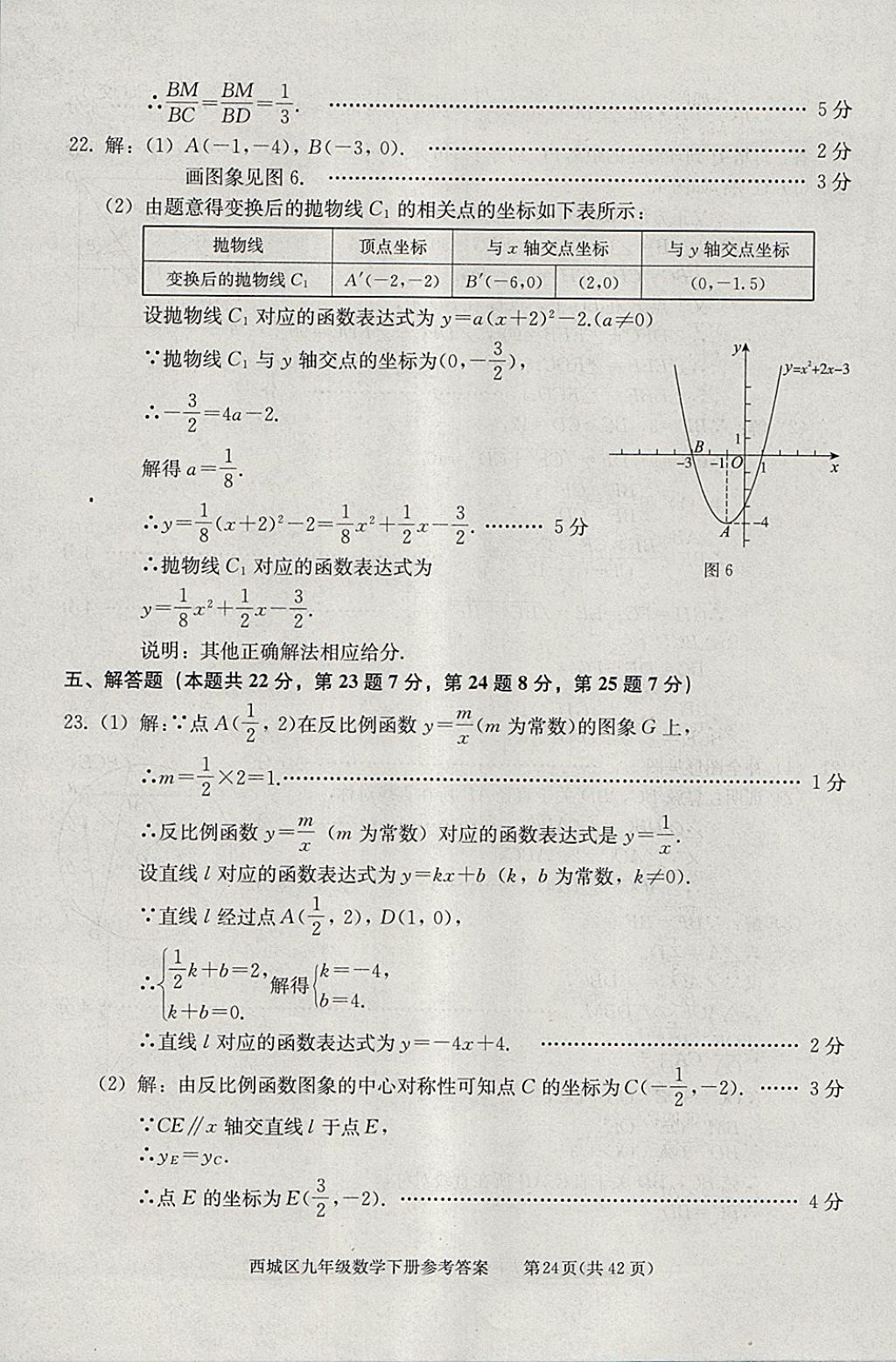 2018年學(xué)習(xí)探究診斷九年級數(shù)學(xué)下冊 參考答案第24頁