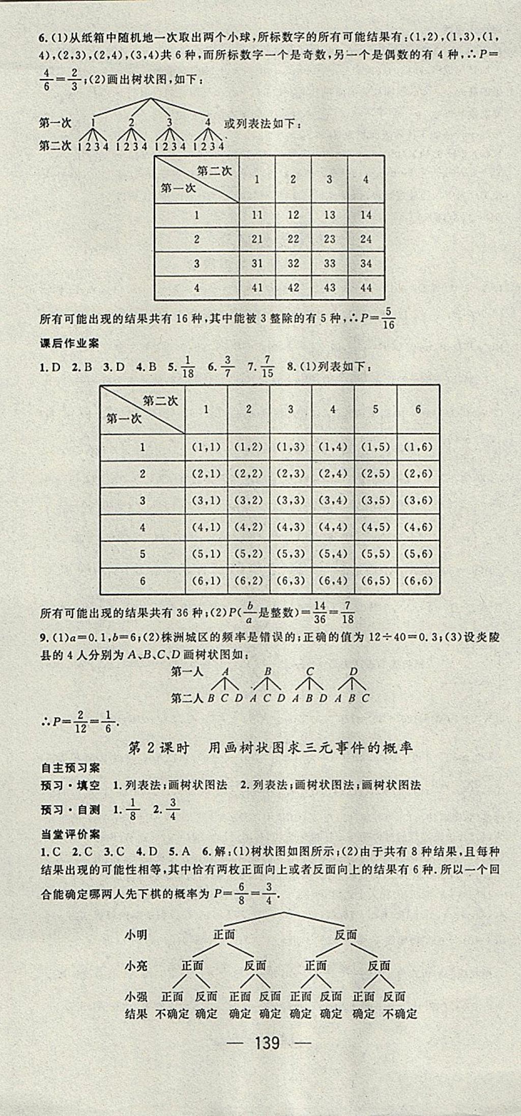 2018年名師測控九年級數(shù)學(xué)下冊青島版 參考答案第13頁