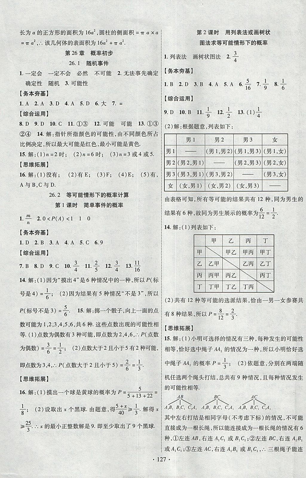 2018年課堂導(dǎo)練1加5九年級數(shù)學(xué)下冊滬科版安徽專用 參考答案第13頁