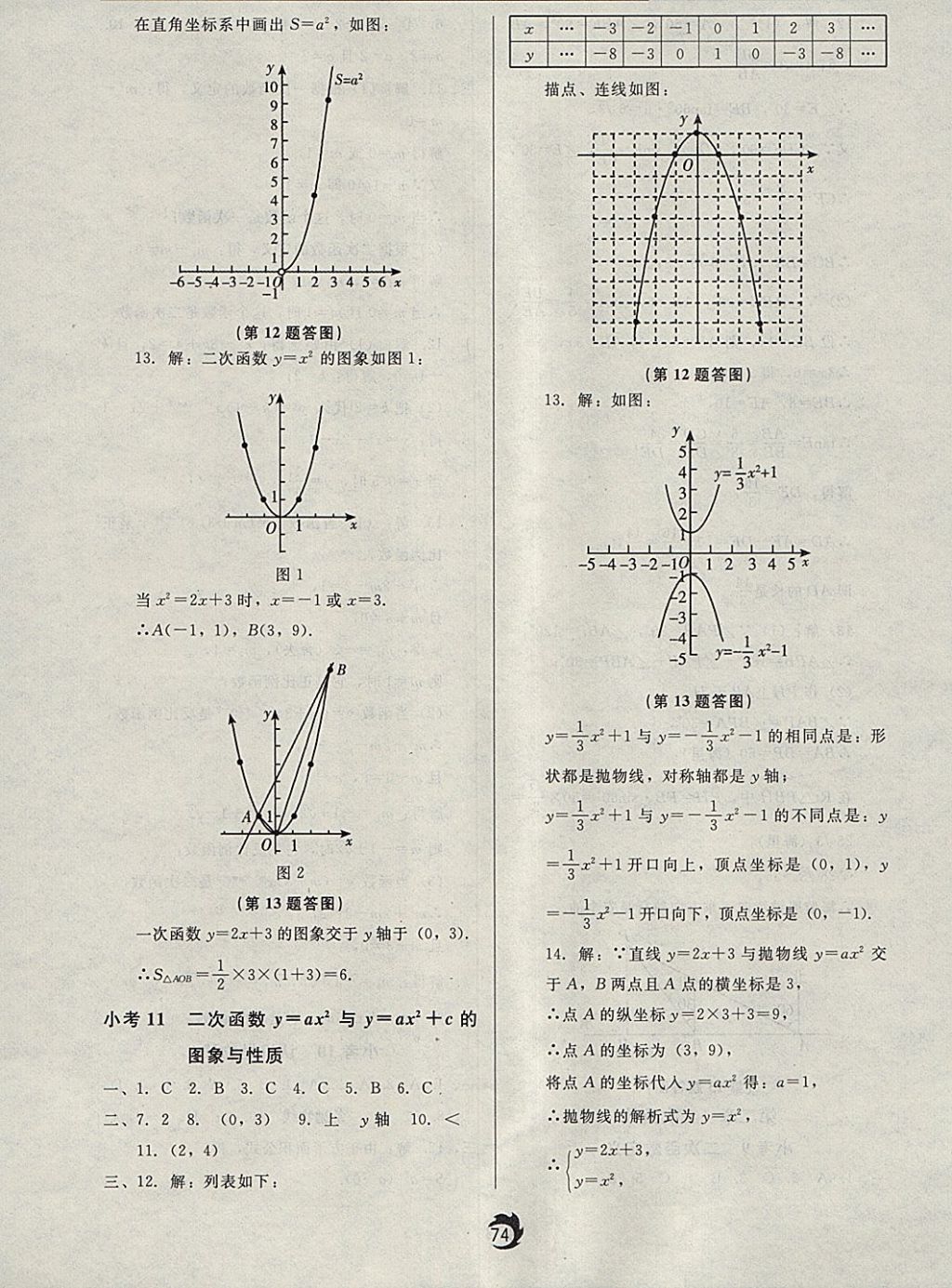 2018年隨堂小考九年級(jí)數(shù)學(xué)下冊(cè)北師大版 參考答案第6頁(yè)