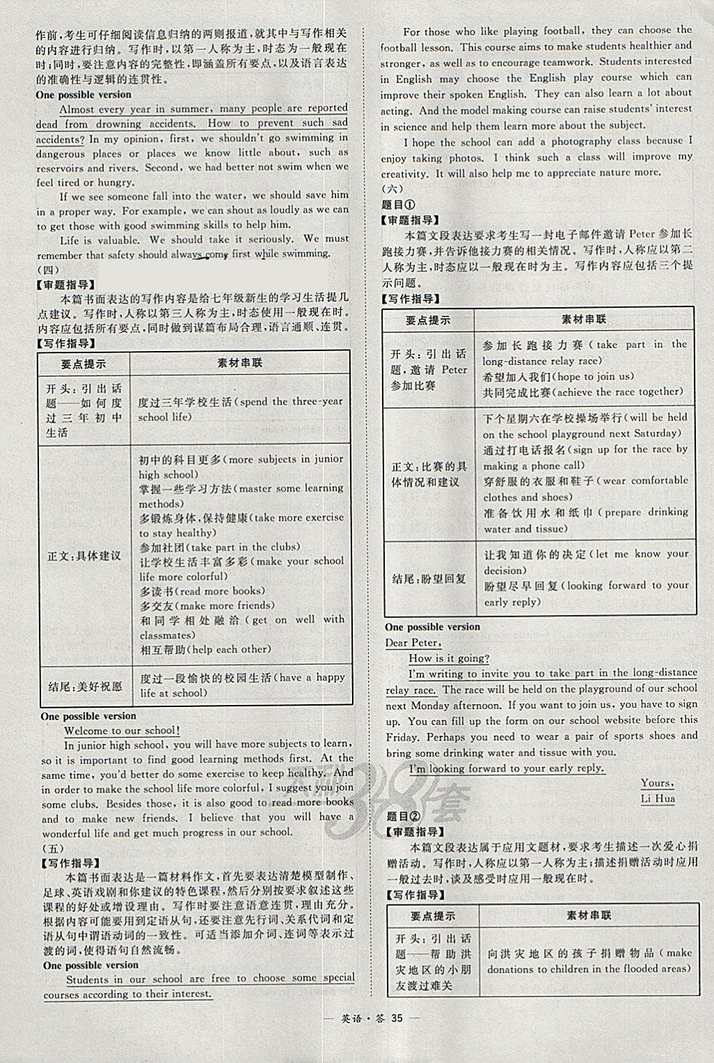 2018年天利38套對接中考全國各省市中考真題?？蓟A題英語 參考答案第35頁