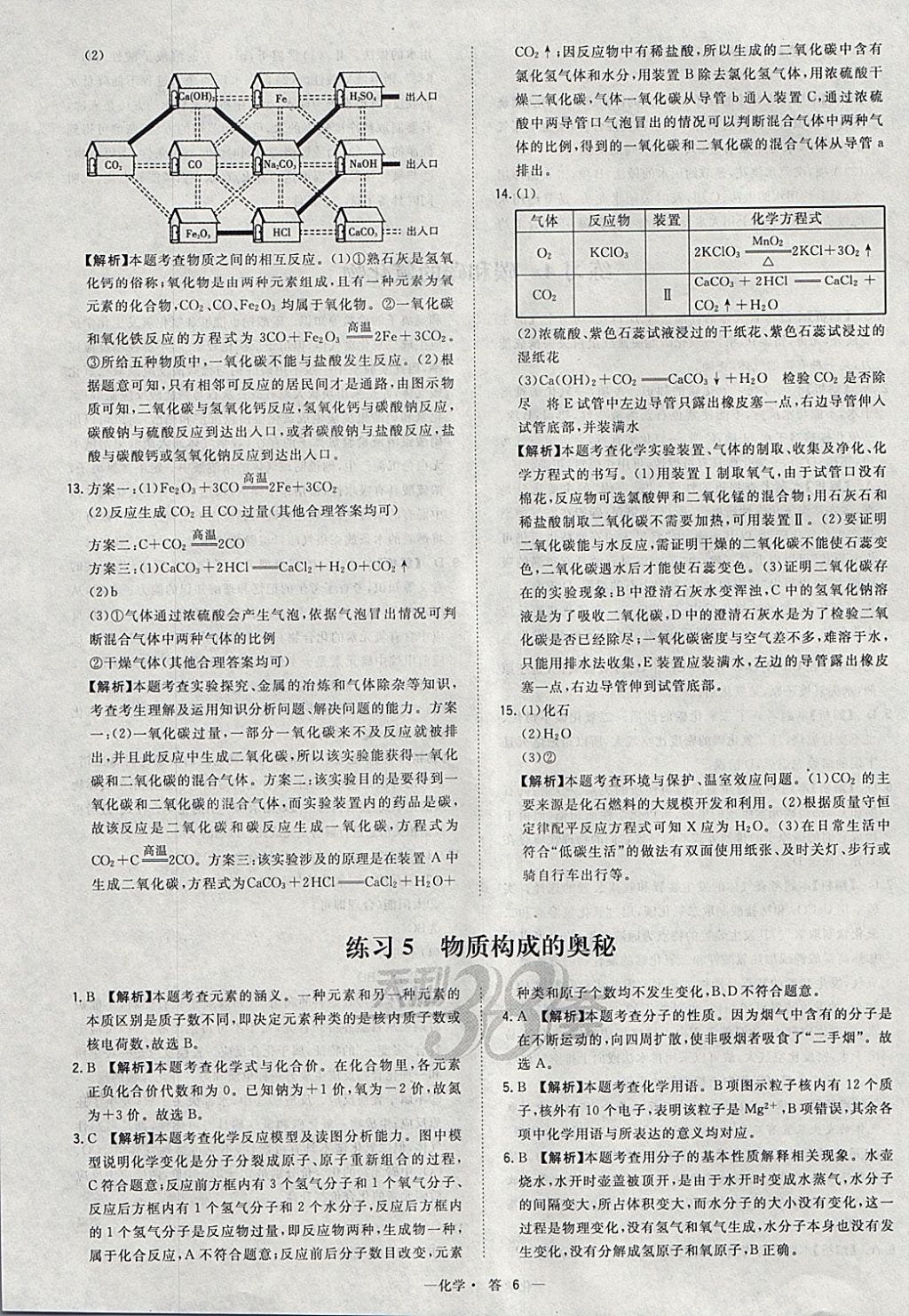 2018年天利38套對接中考全國各省市中考真題常考基礎(chǔ)題化學(xué) 參考答案第6頁