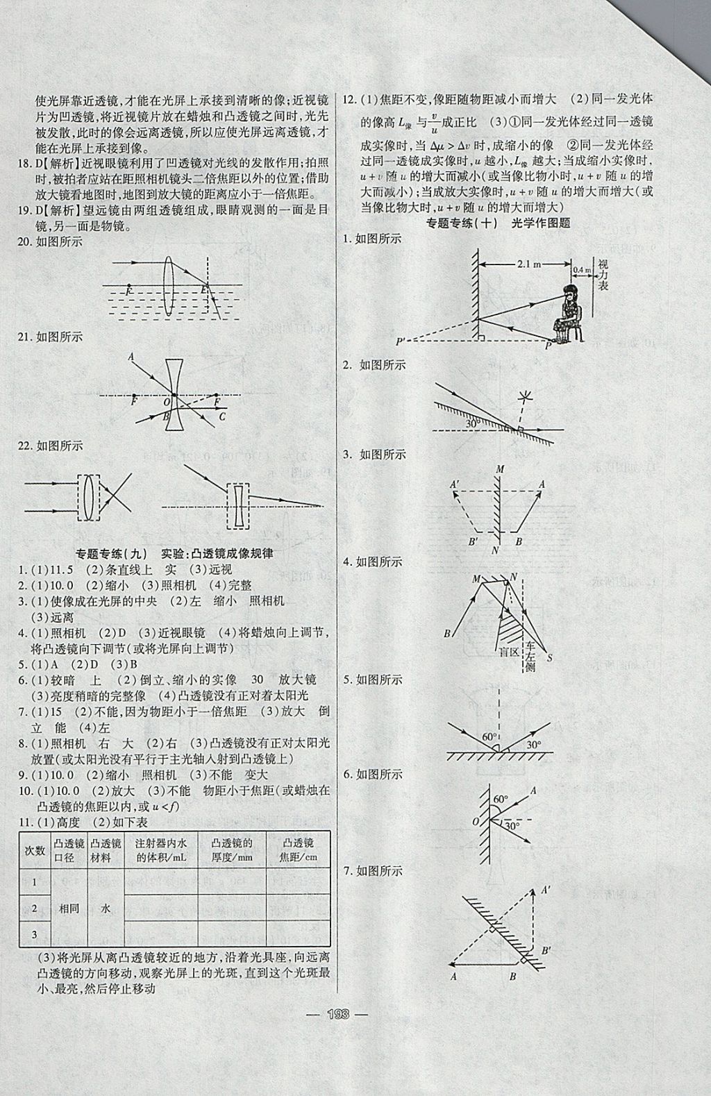 2018年中考专题专练物理 参考答案第5页