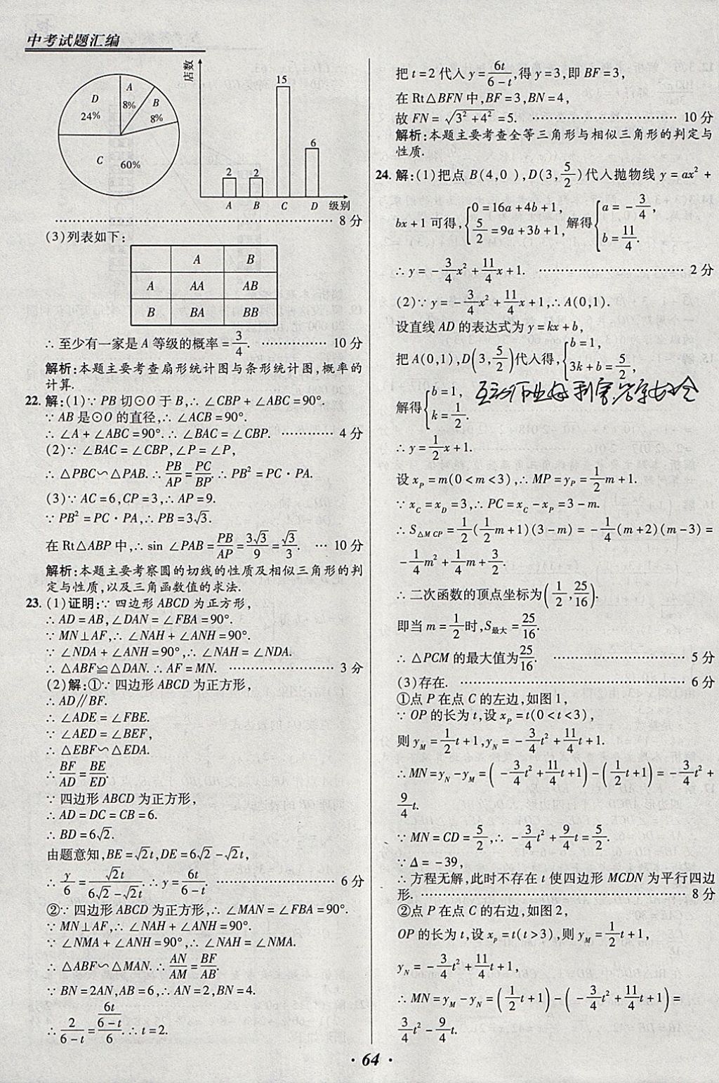 2018年授之以漁全國各省市中考試題匯編數(shù)學 參考答案第64頁