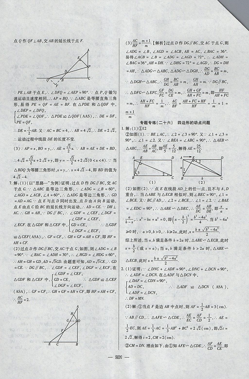 2018年中考專(zhuān)題專(zhuān)練數(shù)學(xué) 參考答案第41頁(yè)