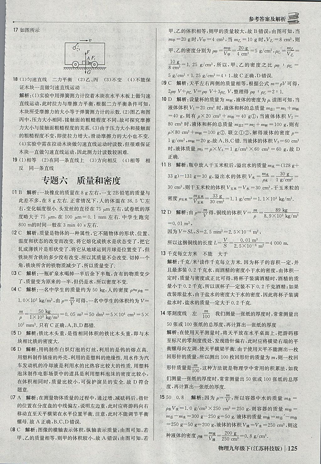 2018年1加1輕巧奪冠優(yōu)化訓(xùn)練九年級物理下冊蘇科版銀版 參考答案第30頁