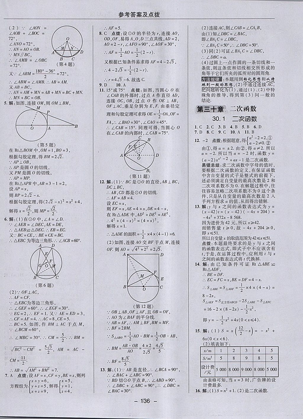 2018年綜合應(yīng)用創(chuàng)新題典中點九年級數(shù)學(xué)下冊冀教版 參考答案第16頁