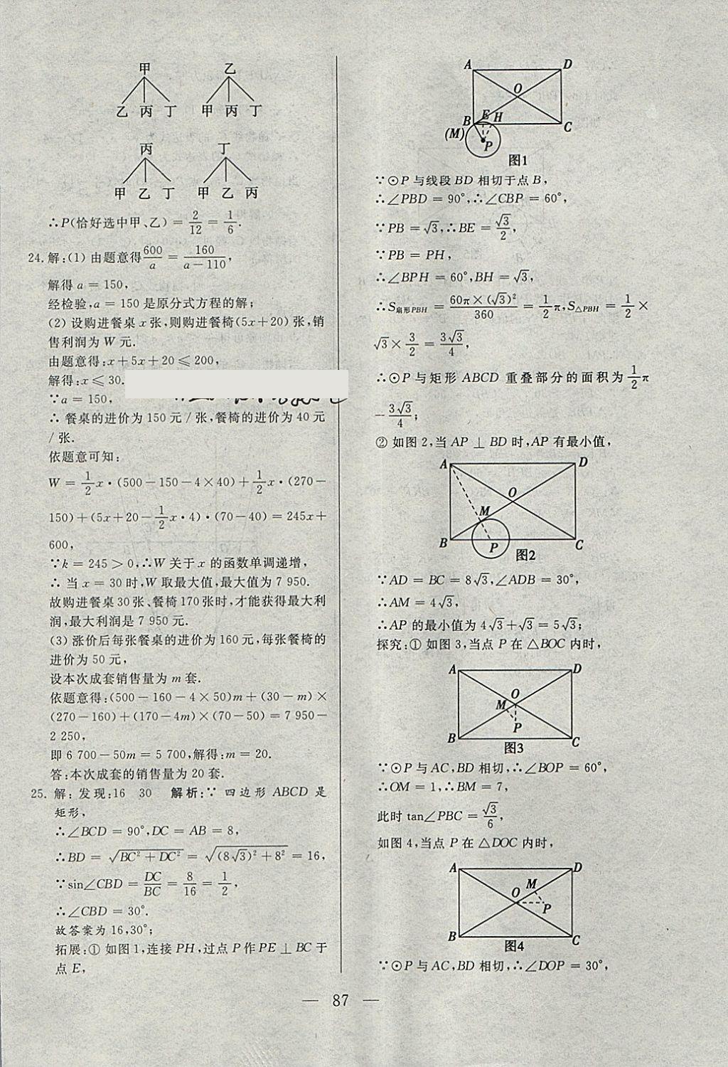 2018年中考一本通數(shù)學(xué)河北專版 參考答案第87頁(yè)