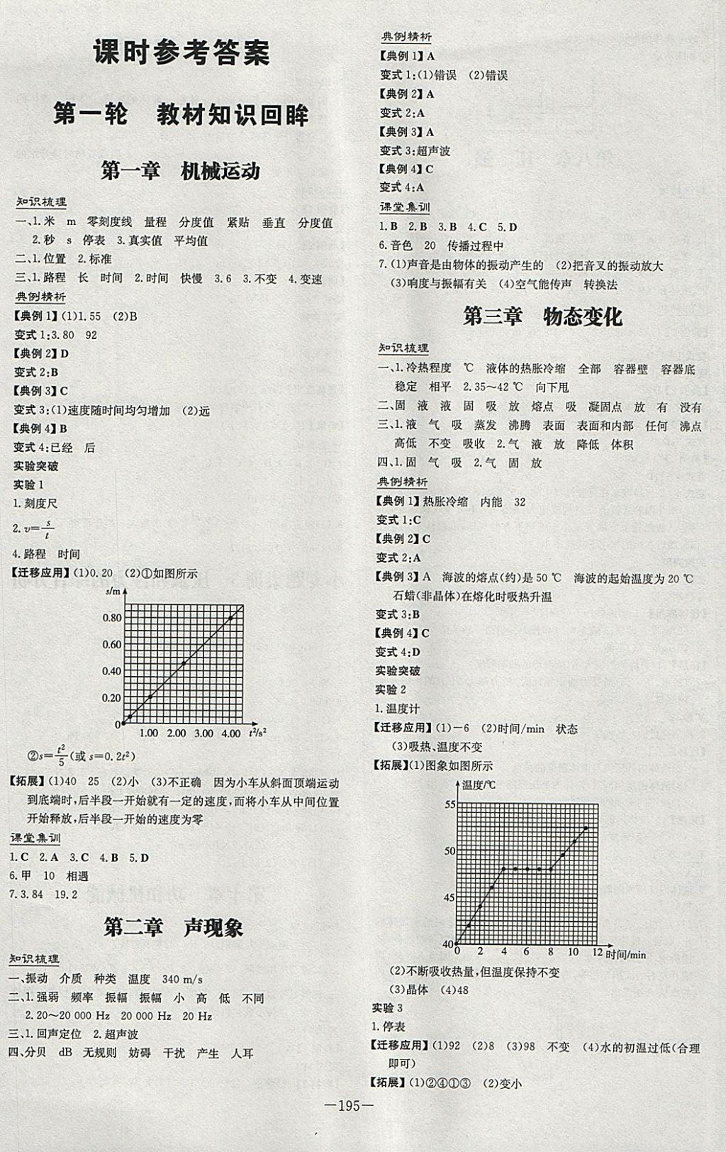 2018年中考總復(fù)習(xí)導(dǎo)與練精講冊物理 參考答案第1頁