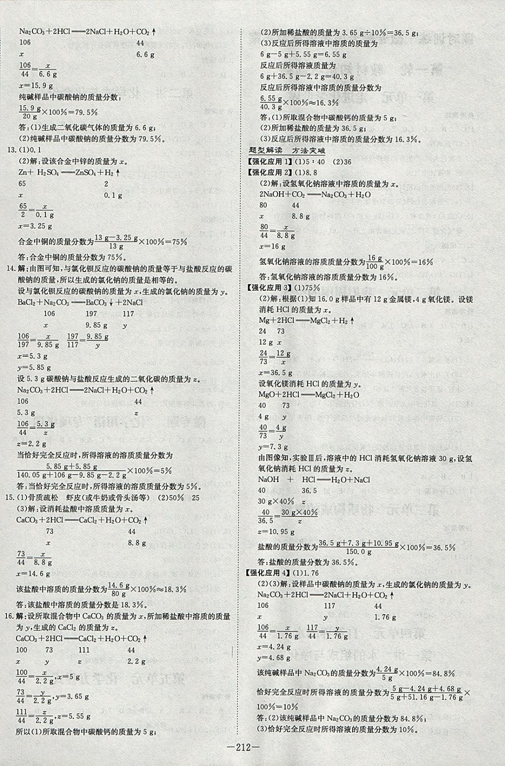 2018年中考總復(fù)習(xí)導(dǎo)與練精講冊(cè)化學(xué) 參考答案第10頁