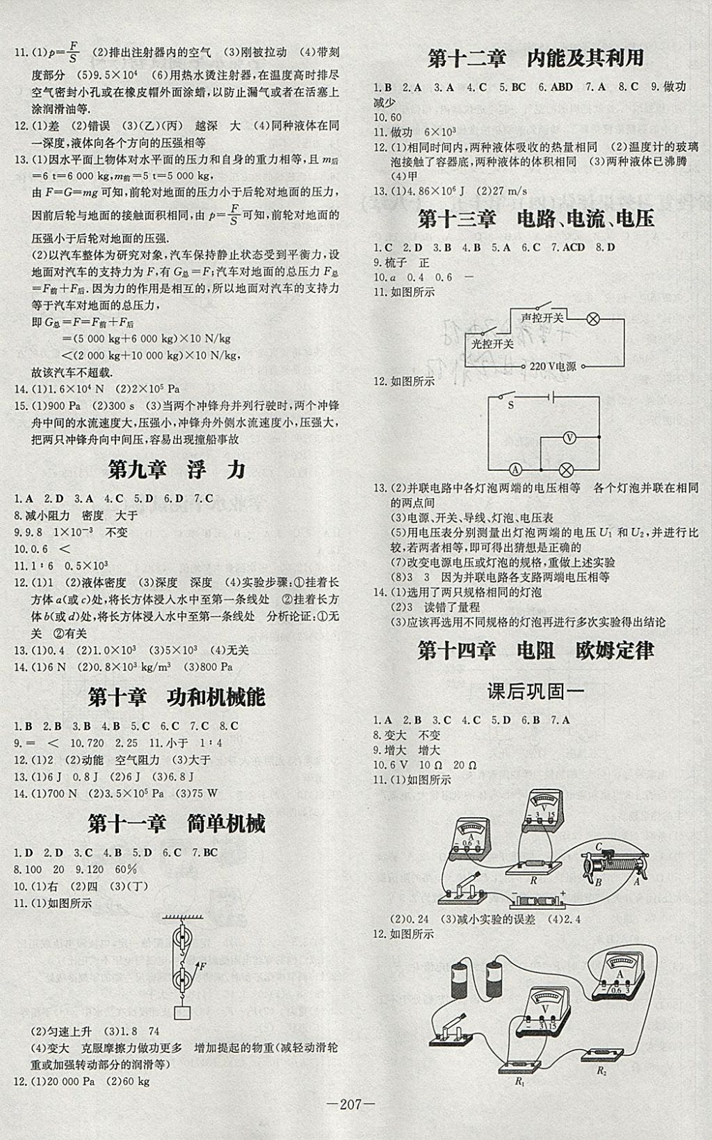 2018年中考總復習導與練精講冊物理 參考答案第13頁