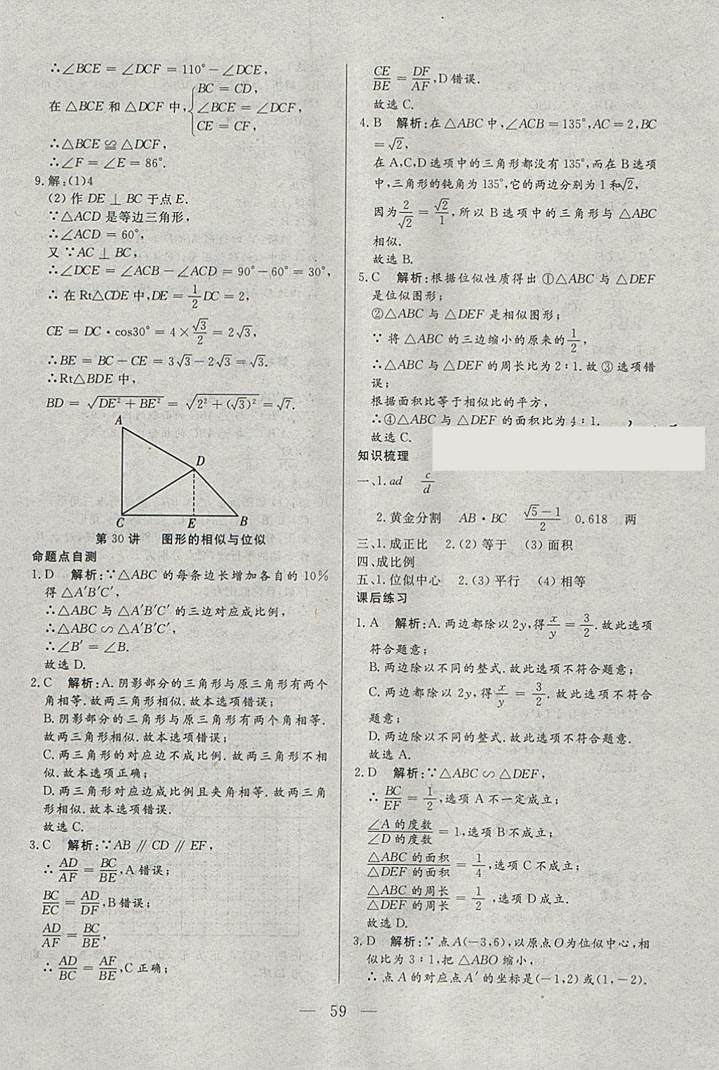 2018年中考一本通數(shù)學(xué)河北專版 參考答案第59頁(yè)