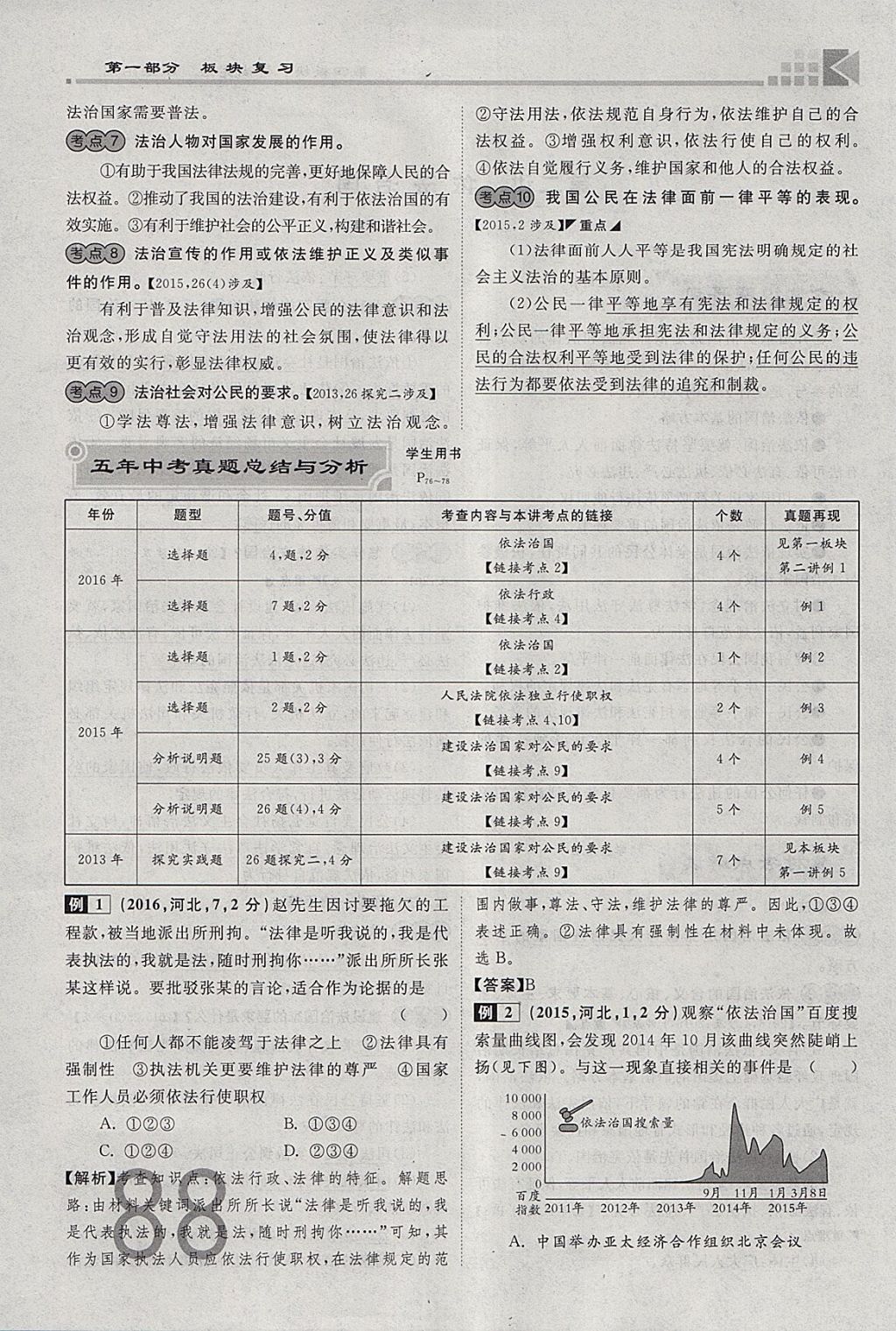 2018年金牌教練贏在燕趙初中總復(fù)習(xí)思想品德河北中考專用 參考答案第88頁(yè)