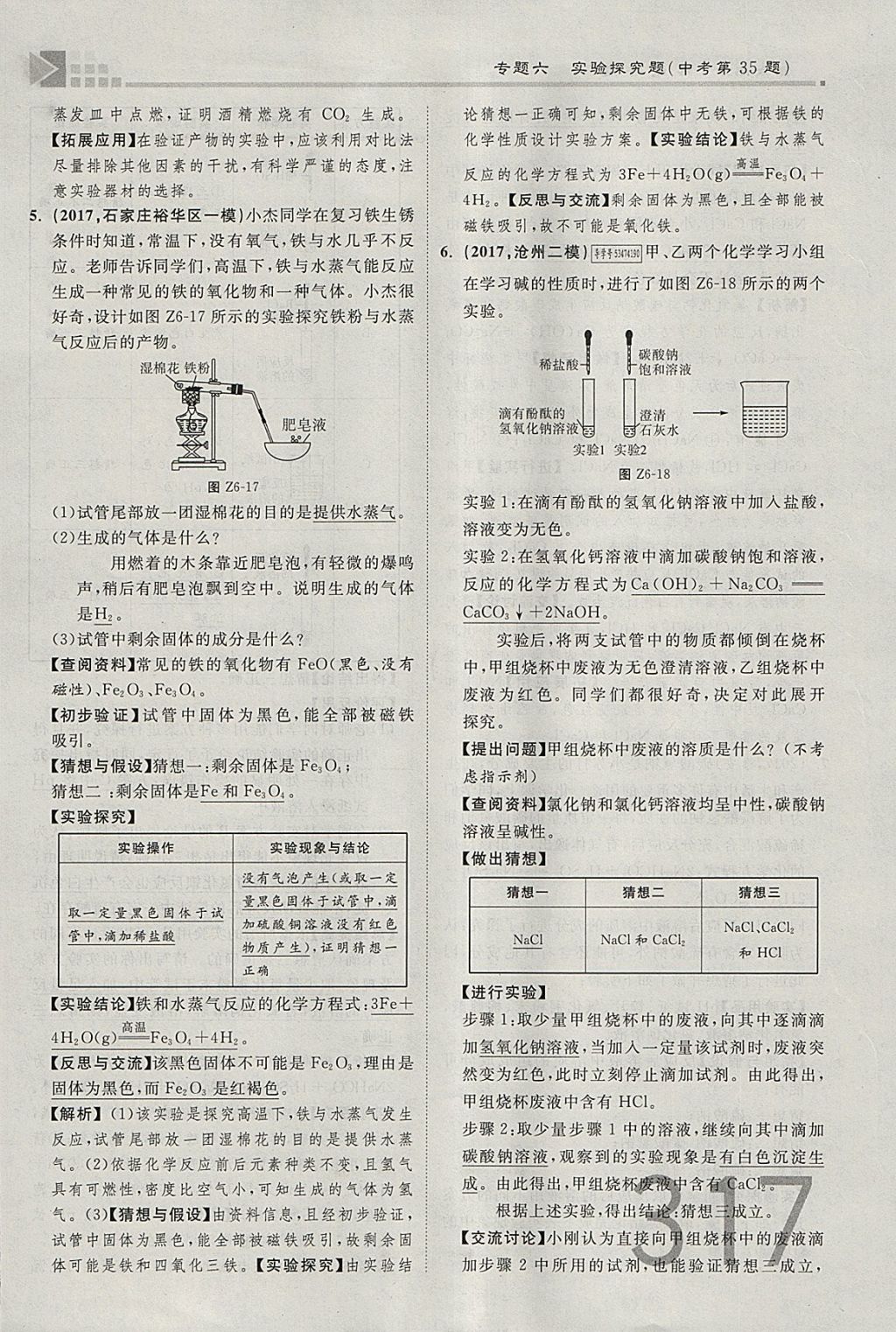 2018年金牌教练赢在燕赵初中总复习化学河北中考专用 参考答案第289页