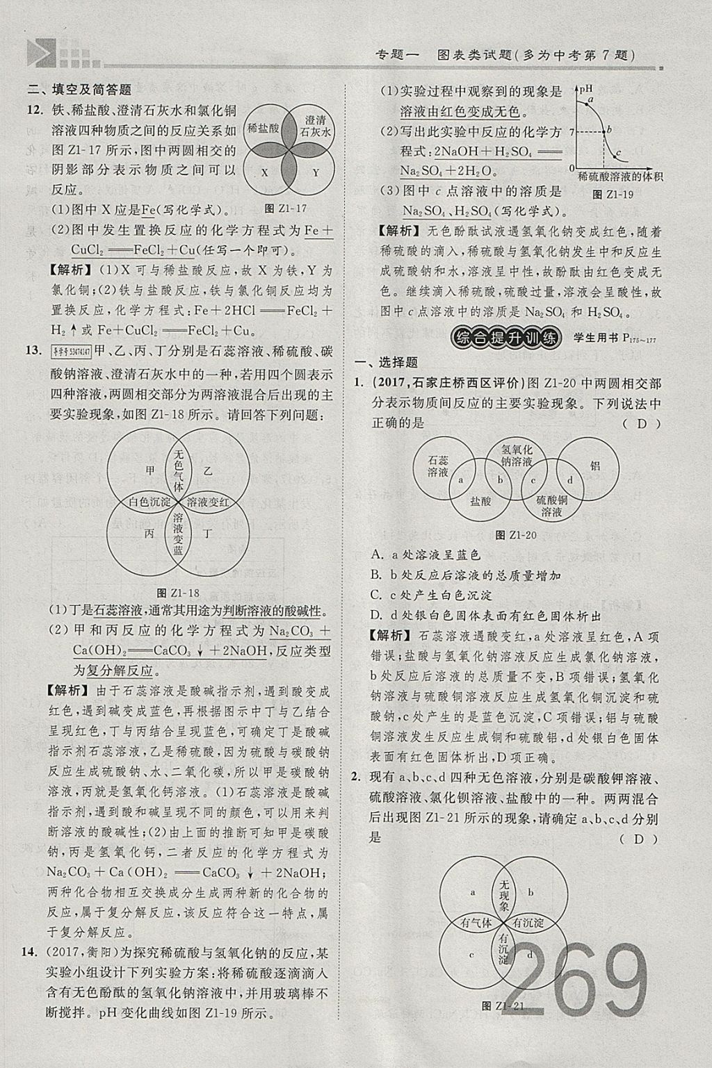 2018年金牌教练赢在燕赵初中总复习化学河北中考专用 参考答案第241页